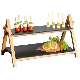 KESPER Etagere 2-stöckig 45x6x31cm Schiefer