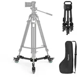 SmallRig Quick-Lock Fotografie Heavy Duty Tripod Dolly für Schwere Beanspruchung, Robust mit 3" Gummirädern, Verstellbaren Beinen, Griff und Tragetasche, Stativräder zum Filmen & Fotografieren – 5020B