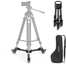 SmallRig Quick-Lock Fotografie Heavy Duty Tripod Dolly für Schwere Beanspruchung, Robust mit 3" Gummirädern, Verstellbaren Beinen, Griff und Tragetasche, Stativräder zum Filmen & Fotografieren – 5020B