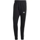 Adidas Essentials French Terry Tapered Cuff 3-Streifen Hose Black / White 2XL