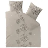 CELINATEX Fashion Bettwäsche 200x220 cm 3teilig Baumwolle, Bettgarnitur für Sommer und Winter, Ganzjährig, Bettbezug, Bettenset, Schöner Wohnen Florence Blumen Grau Schwarz Weiß