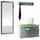 Vladon Hanko Schuhbank 160x190x33 cm Grau/Weiß