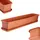 Kadax Blumenkasten 80 cm Terracotta mit Untersetzer