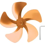 Ofenventilator Mit 5 Flügeln Aus Aluminiumlegierung, Verbesserte Warmluftzirkulation, Kaminventilator-zubehör, Goldfarben