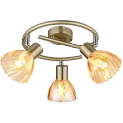 Deckenleuchte Deckenlampe Rondell Esszimmerleuchte 3 flammig messing verstellbar