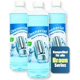 Cleanerist | 3x 1L Scherkopfreiniger Nachfüllflüssigkeit für Braun Clean & Renew (Series 3/5/7/8/9) – Ersatz zum Nachfüllen von 30 CCR Reinigungskartuschen – Rasierer Reinigungsflüssigkeit Lemon Fresh