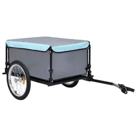 vidaXL Fahrrad-Lastenanhänger schwarz/blau