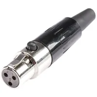 HICON HI-XMCF3 Miniatur-XLR-Steckverbinder Buchse, gerade Polzahl: 3 Silber 1