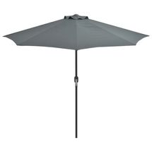 vidaXL Balkon-Sonnenschirm 270 x 135 cm anthrazit halbrund