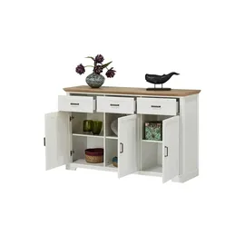 Stella Trading Sideboard Varese - weiß - Maße cm B: 166 H: 102 T: 48.0
