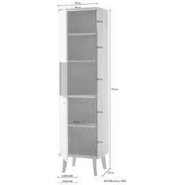 Home Affaire Vitrine Merle 50 x 40 x 197 cm Weiß