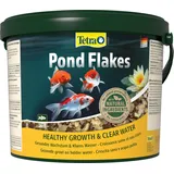 Tetra Pond Flakes - Fischfutter-Flocken für kleinere und junge Teichfische, für eine abwechslungsreiche und ausgewogene Ernährung, 10 L Eimer