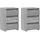 vidaXL Nachtschrank Grau 40 x 35 x 62,5 cm