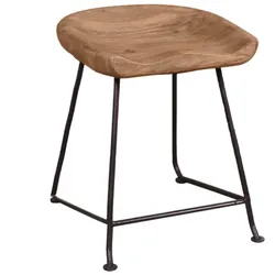 Hocker 'Westend' Massivholz, Metall Akazie