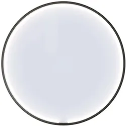 Dansani You Rahmenspiegel Moon Ø 90 cm mit LED Beleuchtung, Spiegel, schwarz matt