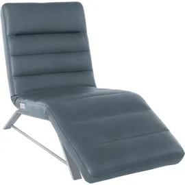 W.Schillig Relaxliege daily dreams Leder/Polyester 75 x 91 x 170 cm Blau mit Kissen