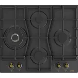 Gorenje GW6D42CLB, Gasherd Classico, Gaskochfeld, schwarz Integriert, 60 cm, 4 Zone(n)