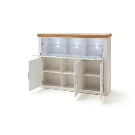 maison bleue Highboard 163 x 123 x 40 cm Weiß