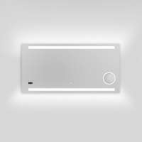DSK Design LED-Lichtspiegel Silver Rey 120 x 60 cm