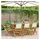 vidaXL Gartenstuhl 51 x 51 x 91 cm grün 8 St.