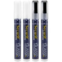 Securit Kreidemarker 4 St. Wasserfest Schwarz/Weiß/Mehrfarbig