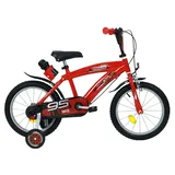 Huffy Kinderfahrrad 14 Zoll Kinder Fahrrad Rad Bike Disney Cars McQueen Huffy 24481w, 1 Gang, Stützräder, Trinkflasche