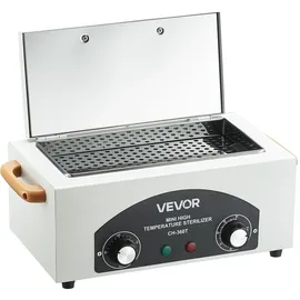 Vevor Hochtemperatur-Autoklav 2 L 300 W, Hochtemperatur-Reinigungsmaschinenbox mit einstellbarer Temperatur & Zeit, Trockenwärmeschrank-Nagelwerkzeugreiniger Sterilisatorbox für Labore Zuhause
