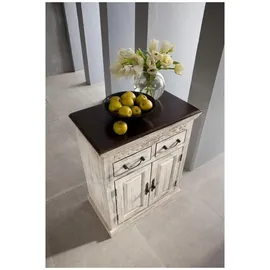 Massivmoebel24 Sideboard 70 x 85 x 40 cm Weiß