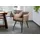 Massivmoebel24 Esszimmerstuhl Iron Label Stuhl Echtleder beige/braun