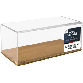 HMF 46874 Acryl Vitrine mit Holzsockel für Modellautos, 34 x 16 x 14 cm,