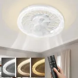 Deckenventilatoren Mit Beleuchtung Und Fernbedienung, Dimmbarer Deckenventilator Mit Niedrigem Profil, E27-deckenventilator Für Die Unterputzmontage