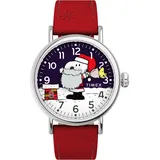 Timex Unisex Analog Armbanduhr x Peanuts Standard Snoopy Santa