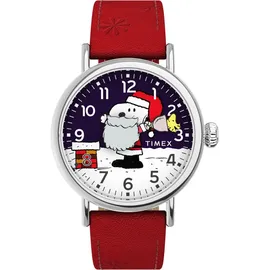 Timex Unisex Analog Armbanduhr x Peanuts Standard Snoopy Santa
