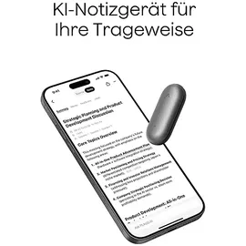 plaud NotePin Single Diktiergerät, Cosmic Gray