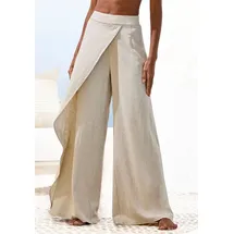 French Connection Leinenhose weit fließend Beige 44/46
