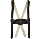 German Wear Hosenträger GW800-HT Hosenträger Stegträger für Trachten Lederhosen H-Träger braun