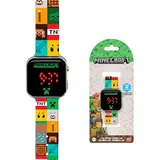 Minecraft Elements Digitaluhr 1-tlg Gehäusefarbe LED-Armbandfarbe onesize