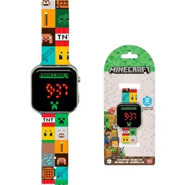 Minecraft Elements Digitaluhr 1-tlg Gehäusefarbe LED-Armbandfarbe onesize