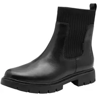 TAMARIS Comfort Damen Chelsea Boots mit Reißverschluss Wasserabweisend, Schwarz 40 EU