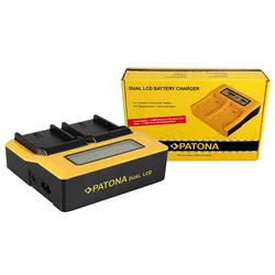 PATONA Dual LCD Ladegerät für Canon LP-E6