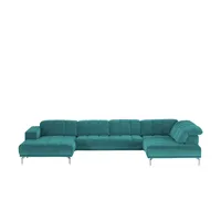 Lounge Collection Wohnlandschaft  Sarina , türkis/petrol , Maße (cm): B: 383 H: 75 T: 195.0