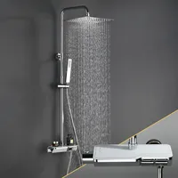 Görbach Regendusche Duschset mit Duscharmatur Komplettset, Edelstahl Duschsystem mit