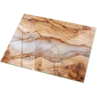 Tulup Tischplatte, Beige, Glas, 120x80x0.4 cm, Esszimmer, Tische, Esstische,