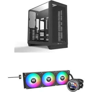 Bundle aus Thermaltake View 390 Air | Mid Tower Chassis | Black + Thermaltake TH360 V2 Ultra EX | ARGB | All-In-One Liquid Cooler