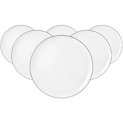 Seltmann Weiden Lido Black Line Speiseteller ø 26 cm 6er Set