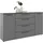 manjana möbel Manjana Kommode 180x40x99,8cm basaltgrau/Schwarz