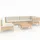 vidaXL Garten-Lounge-Set 7-tlg. beige Kiefernholz