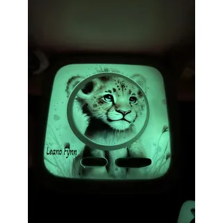 Schutzfolie Tonie Box 2 *Löwe glow in the dark * Nachtleuchtend * Kratzfest * Wasserfest * Schutzcover * * Toniebox 2 * passgenau * schmutzabweisend * Hologrammversiegelt *