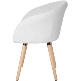 Mendler Esszimmerstuhl Malmö T633 Kunstleder weiß