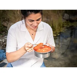 Rösle FLEXX 2GO Dose rund silberfarben 13,7 x 13,5 cm 0,8 l